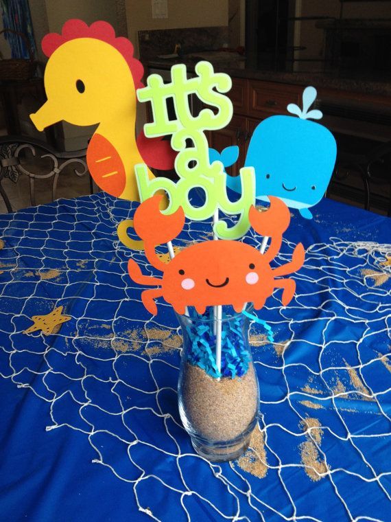 Under the Sea Baby Shower Centerpieces – IN STOCK AND READY TO SHIP.