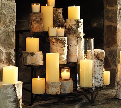 very cool idea for a non-working fire place ♥ – candles