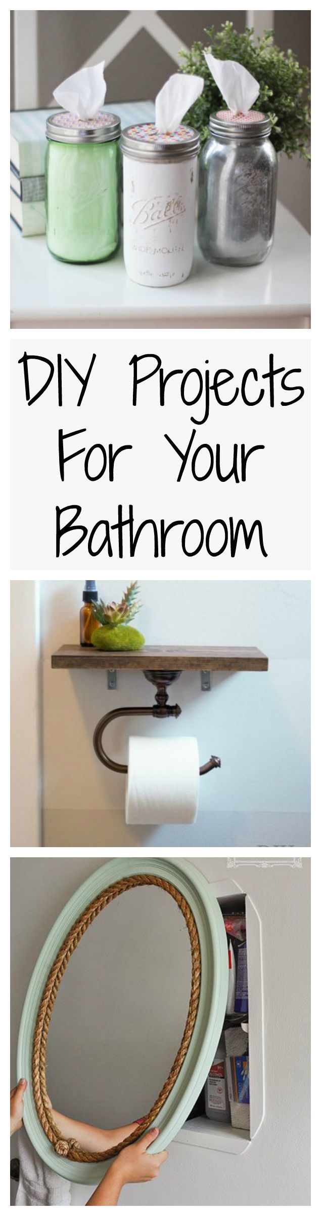 Your bathroom should be just as pretty as all the other rooms in your house, and these easy DIY projects could help make that