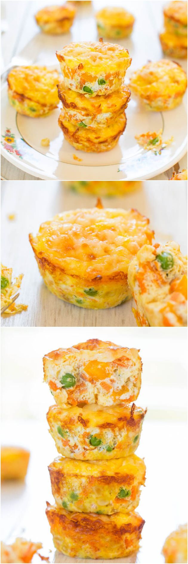 100-Calorie Cheese, Vegetable and Egg Muffins (GF) – Healthy, easy & only 100 calories! You’ll want to keep a stash on hand!