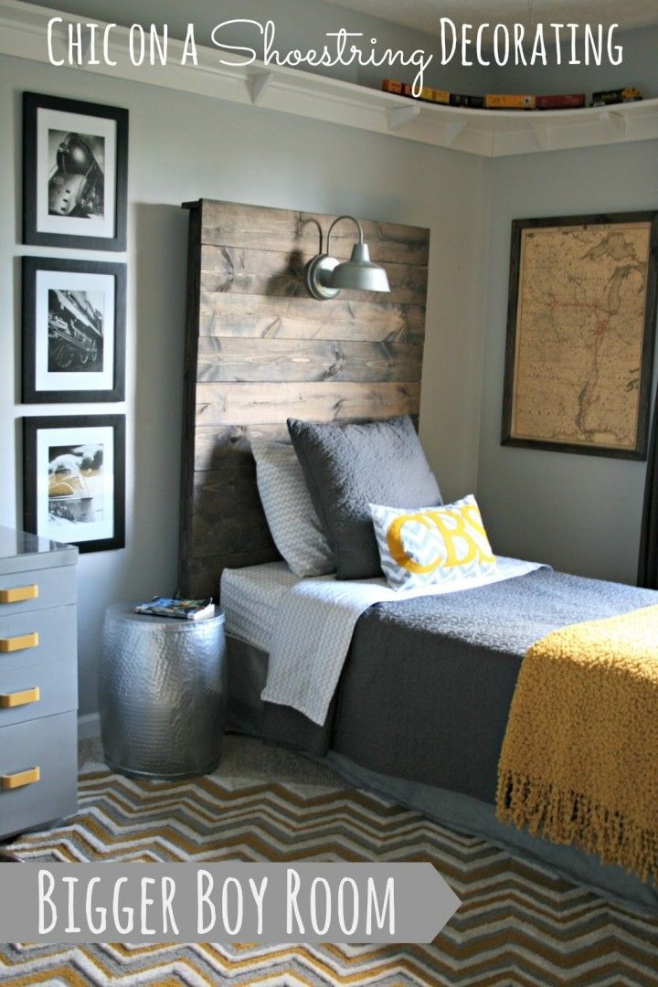 12 Year Old Boys Bedroom Ideas With Single Bed in Natural Wooden Headboard And Some Wall Picture Frames – Gallery Pictures of 12