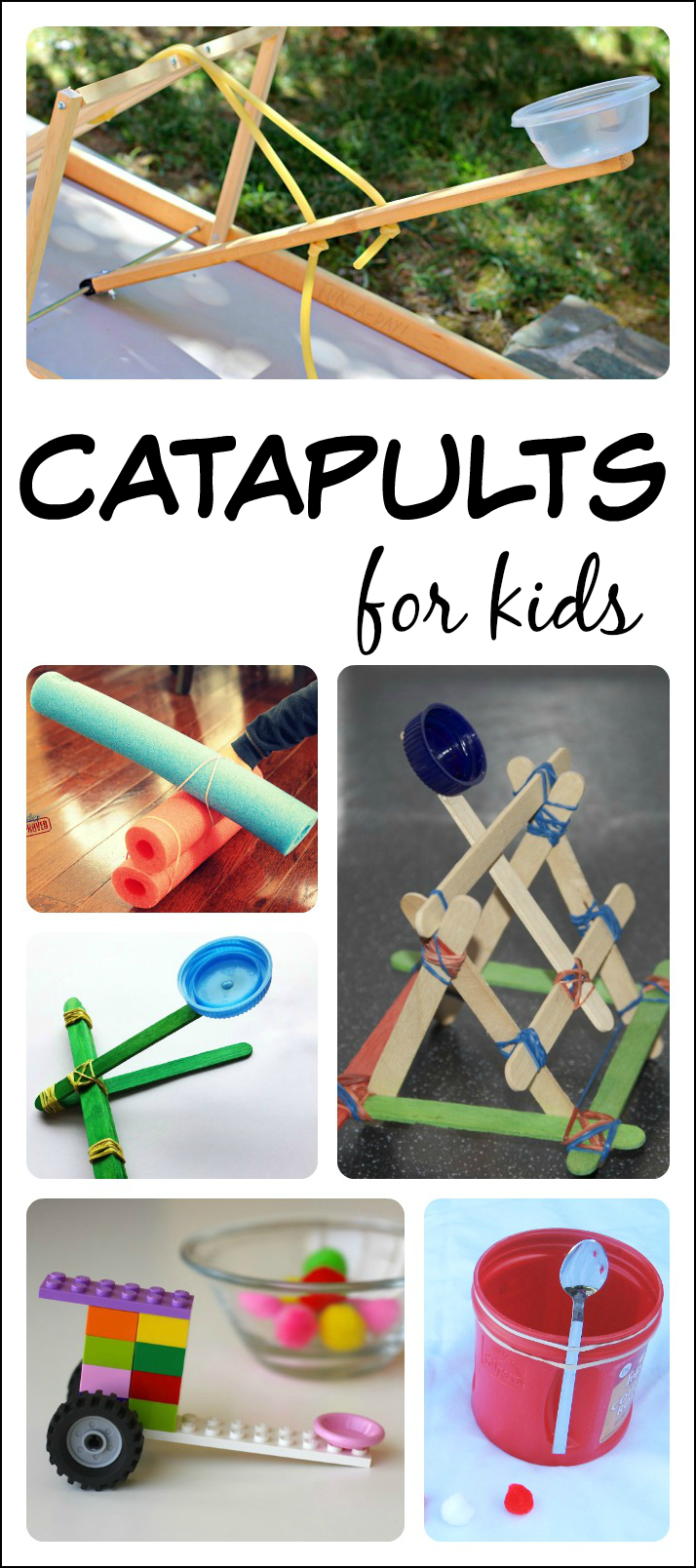 14 catapults for kids to build and learn with!