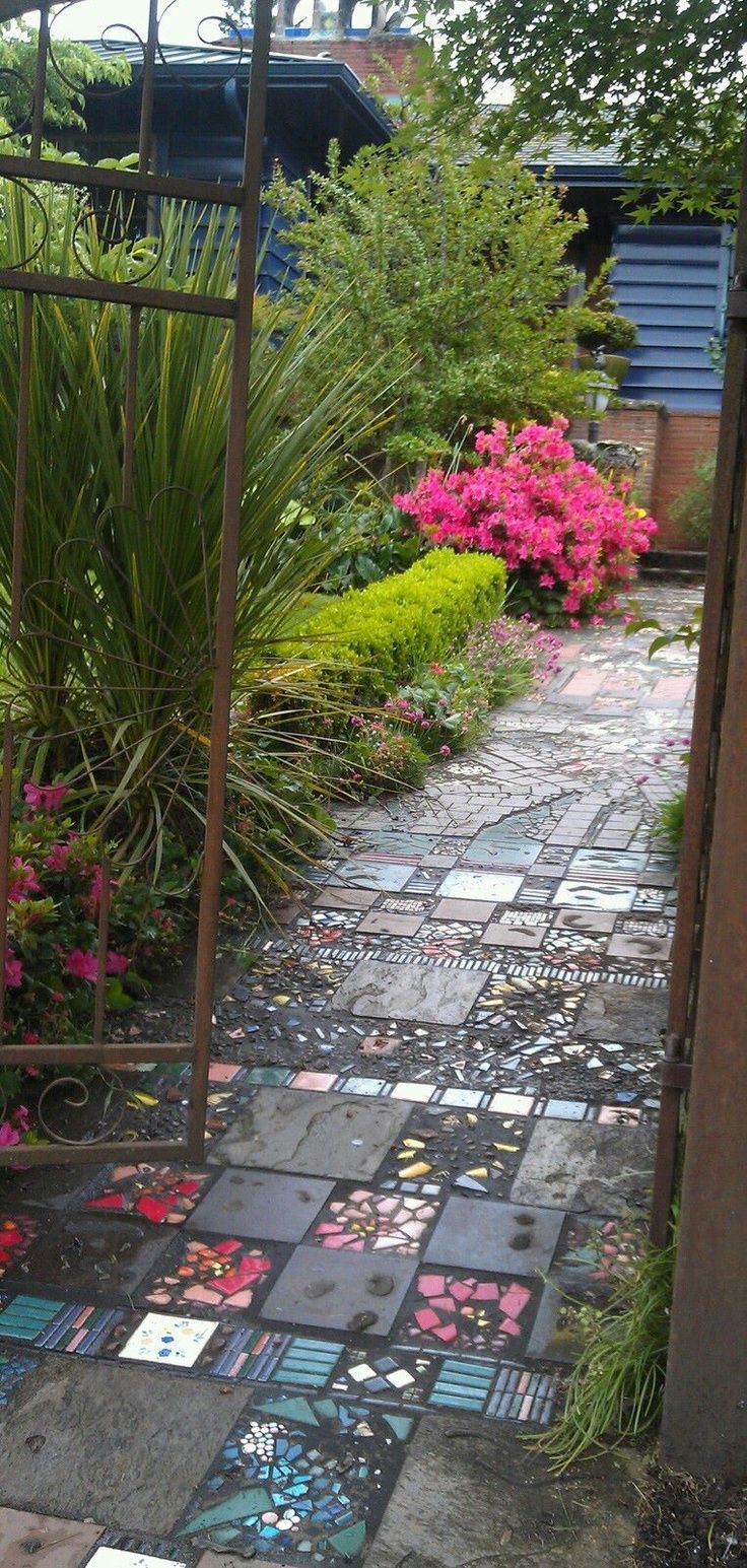 A Beautiful & Enchanting Garden Path – Interesting and harkens back to the 1955 tile floors.