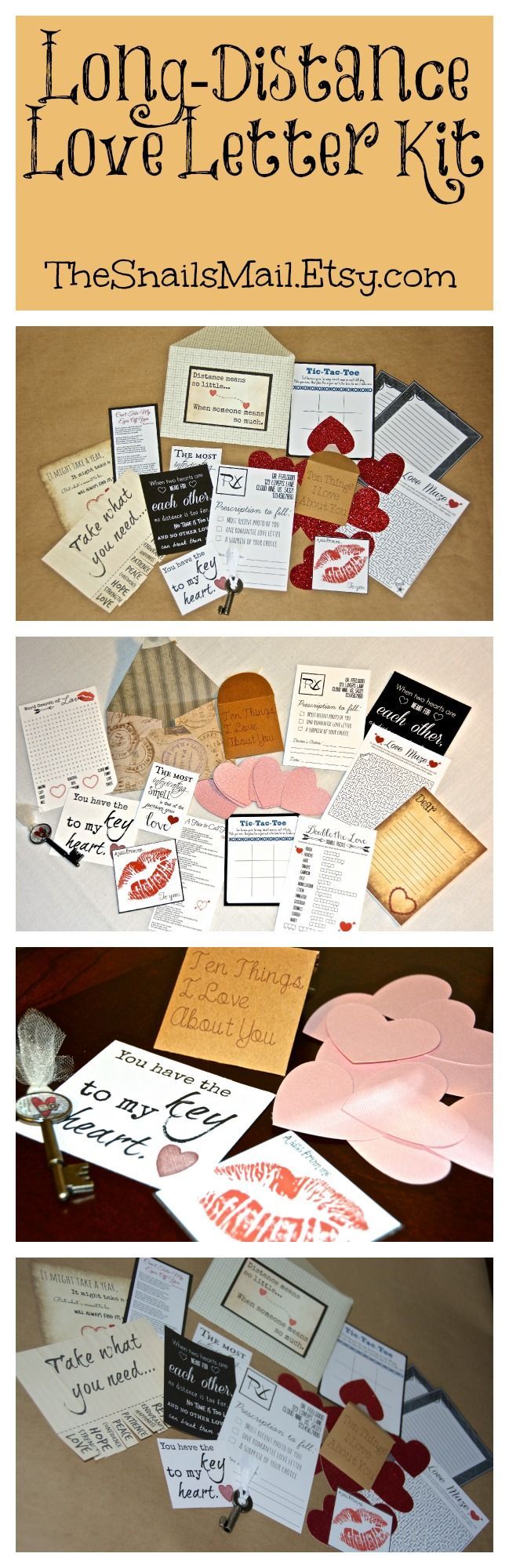 A Long-Distance Relationship Love Letter Kit. Perfect for that special someone you can’t see every day!