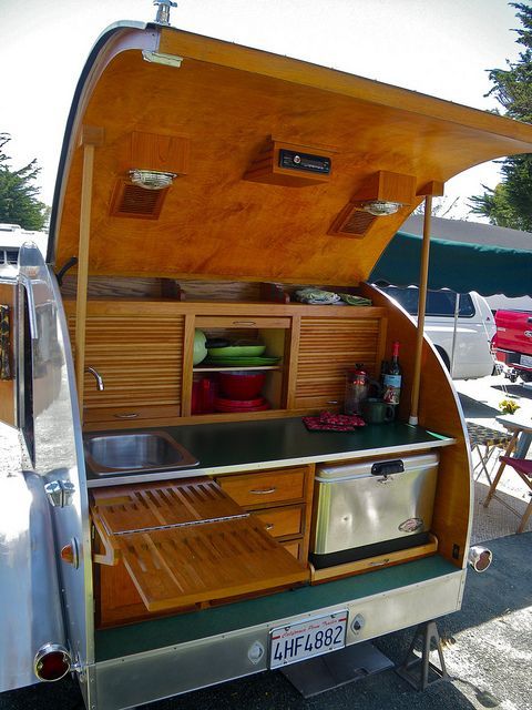 Back Of The Teardrop | Could this be adapted to be built in the side of a larger trailer?