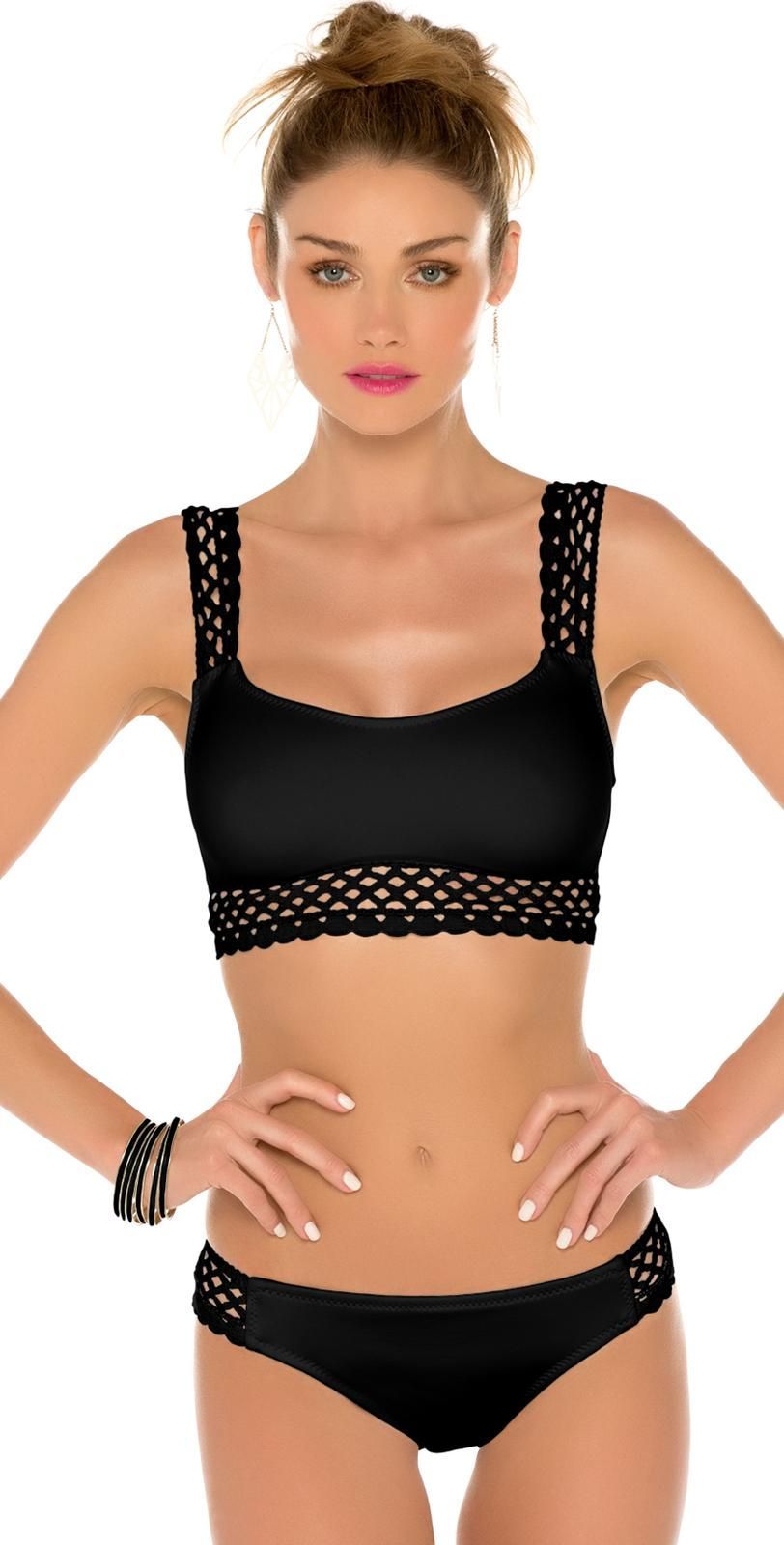 Becca 2015 It Girl Lace Up Bralette Bikini | South Beach Swimsuits