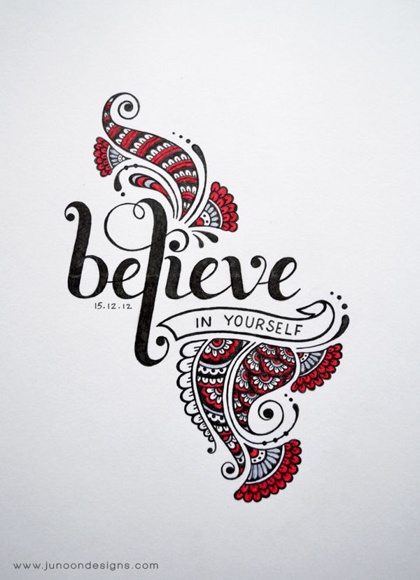 Believe in yourself by Faheema Patel, via Behance