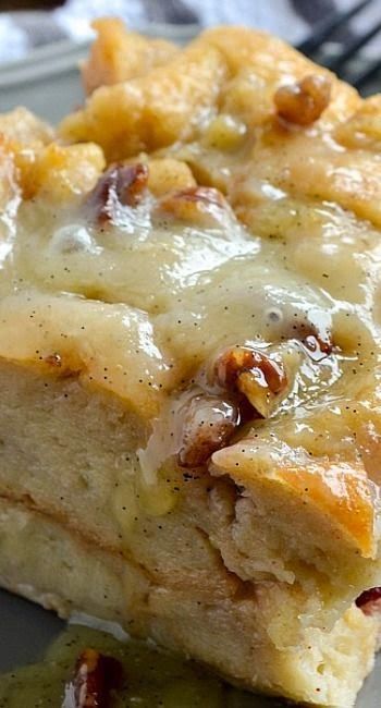 Bread Pudding with Vanilla Bean Sauce « These Look Amazing.,Yummy and Delicious!