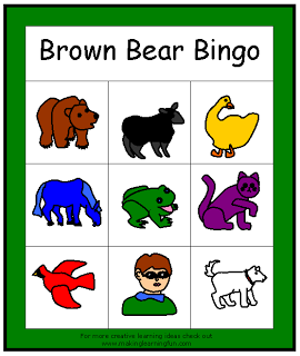 Brown Bear Brown Bear preschool small group speech/language lesson in the classroom