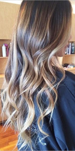 brunette with caramel blonde highlights