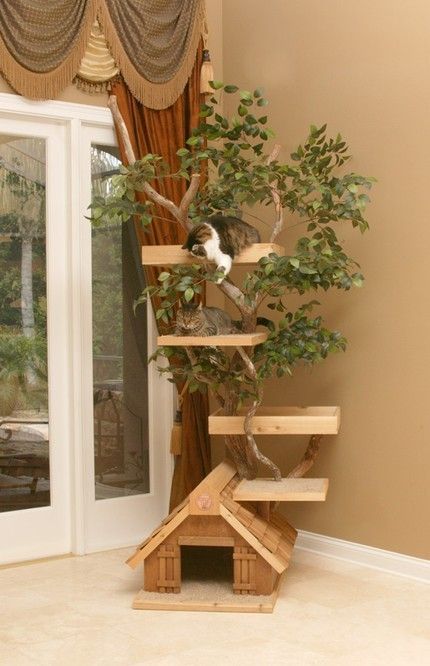 Cat tree house- so cool!