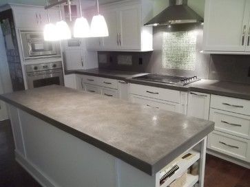 Concrete countertops contemporary kitchen