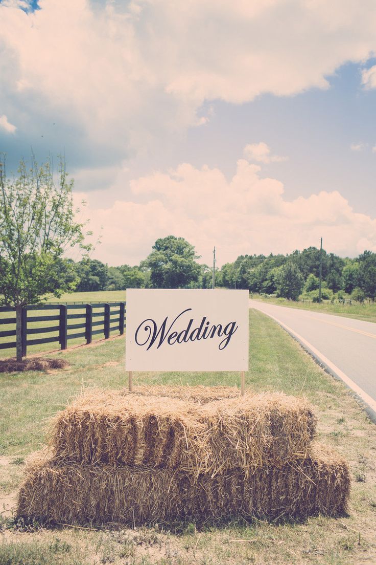 country wedding sign decor