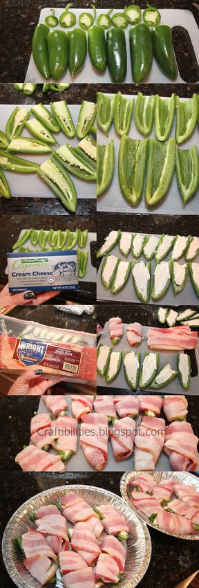 Craftibilities: Bacon Wrapped STUFFED jalapenos – GRILL FAVORITE! {{yum}} – BBQ – Memorial Day, 4th of July, SUMMER TIME fun