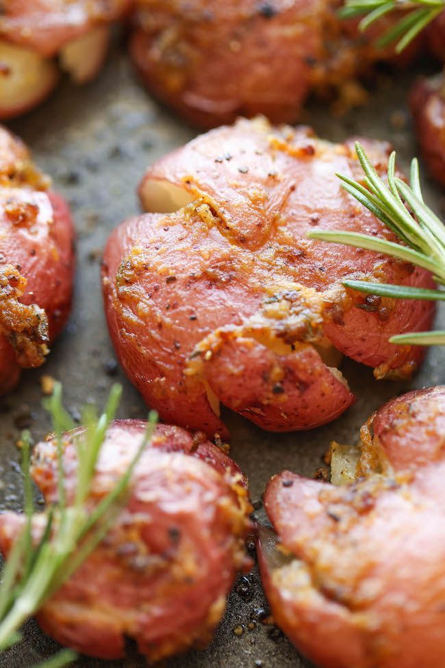 Crispy Dijon Smashed Potatoes – Amazingly crisp-tender potatoes with a Dijon-herb crust – a side dish so good, you’ll want to have