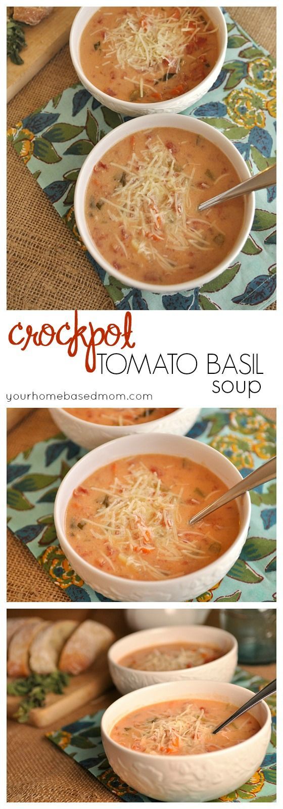 Crock Pot Tomato Basil Soup is delcious and easy to make – the perfect dinner solution