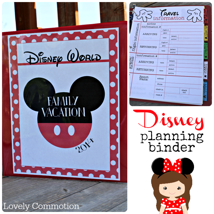 Disney planning binder – tons of great printables for planning your trip to Disney!