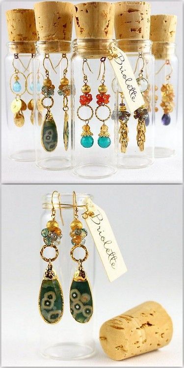 DIY Earring Packaging Inspired by Briolette Jewelry. Add eye…