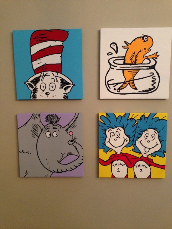 Dr. Seuss Canvas Paintings by CarolinesCanvas on Etsy, $35.00