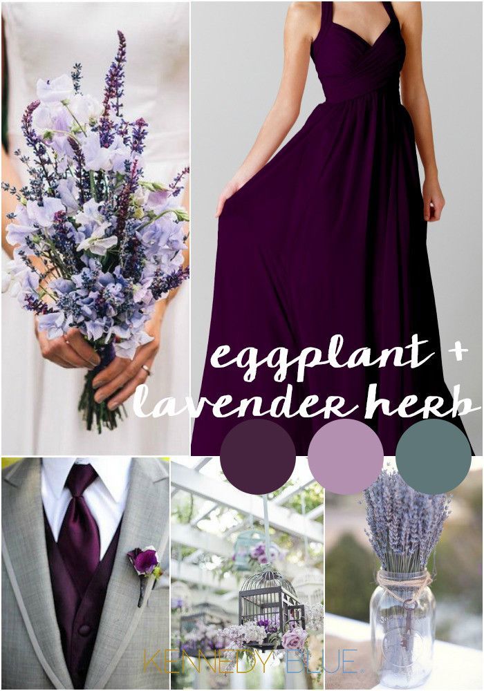Eggplant and Lavender Herb are the perfect wedding color palette. | Pantone Wedding Colors for 2015
