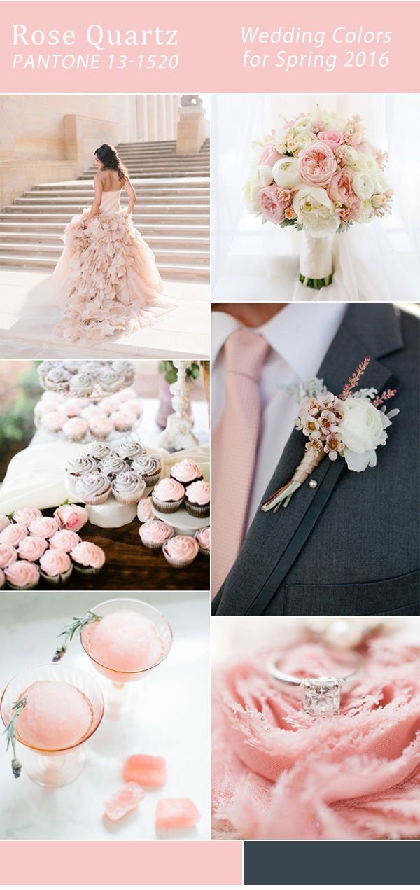 elegant rose pink wedding color ideas for spring 2016 trends