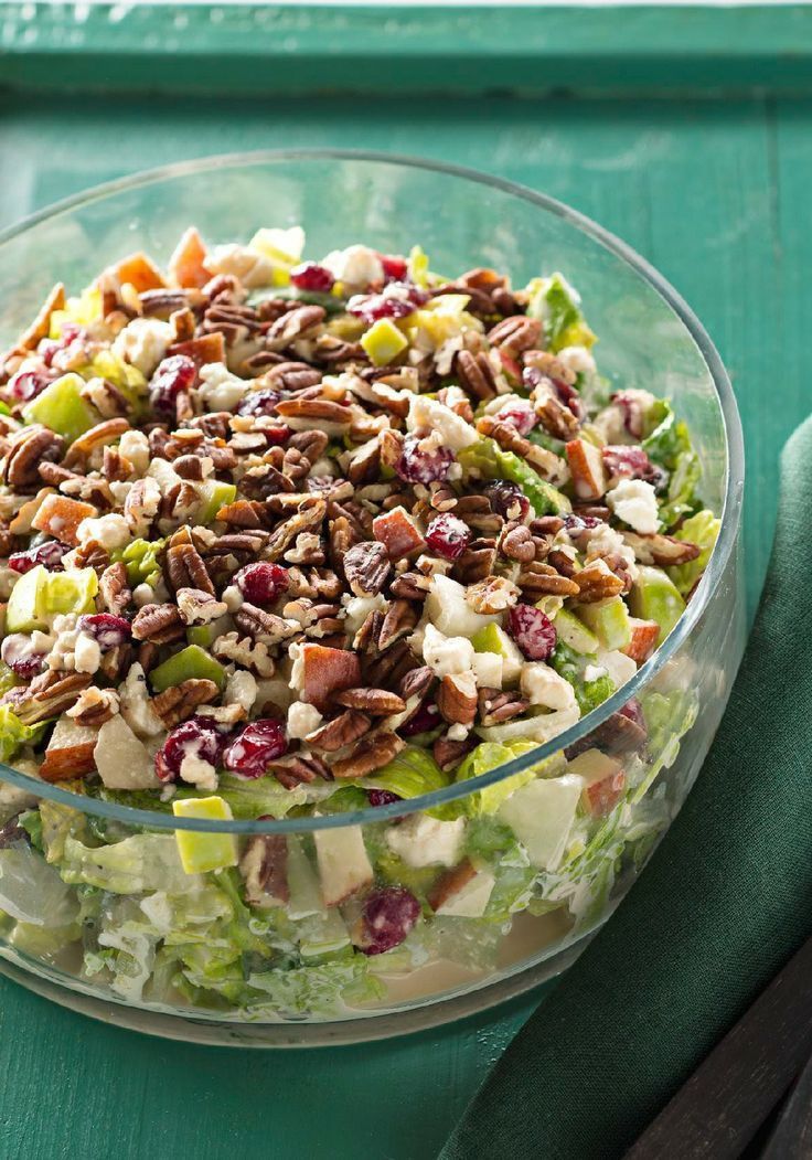 Festive Apple-Cranberry Salad — Whip up this festive salad recipe with apples and cranberries for your next dinner party. Then