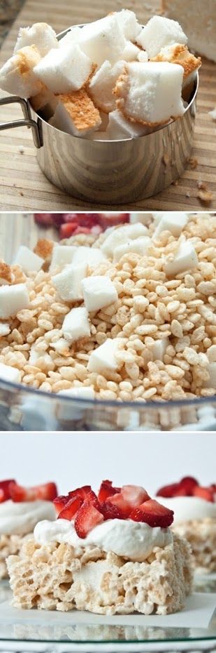 for Strawberry Shortcake Rice Krispie Treats Recipe