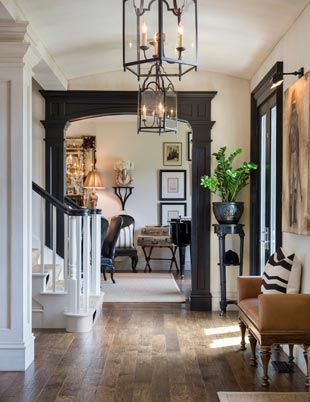 Framed Doorway, Hardwood Floors and Lanterns! – Joy Tribout Interior Design