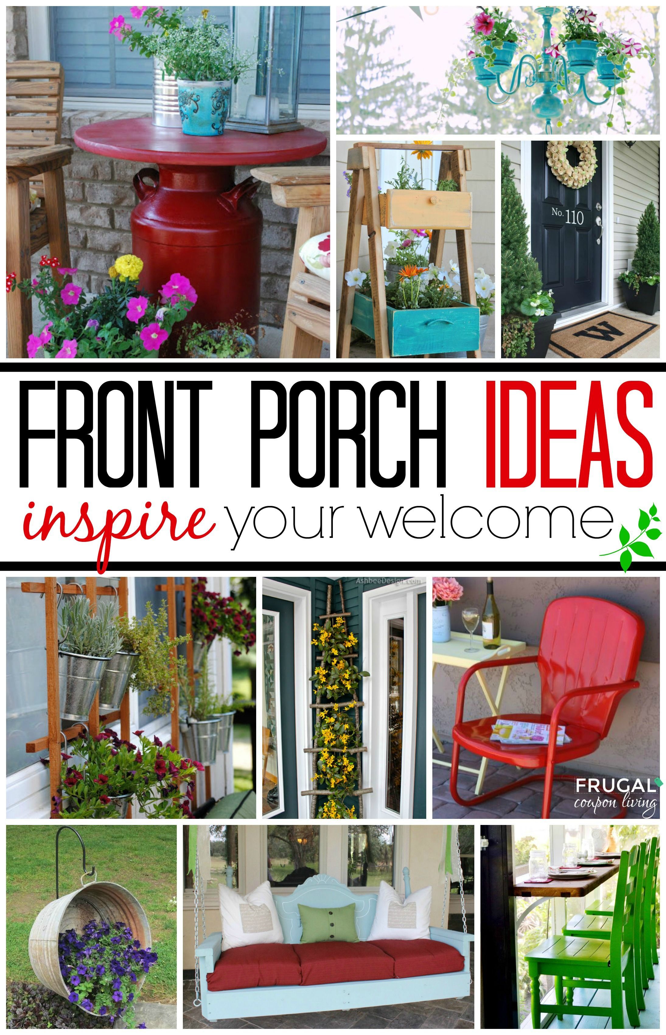 Front Porch Ideas and Landscape Ideas for Your Home – DIY Home Improvement to update your curb appeal. Most of these are budget