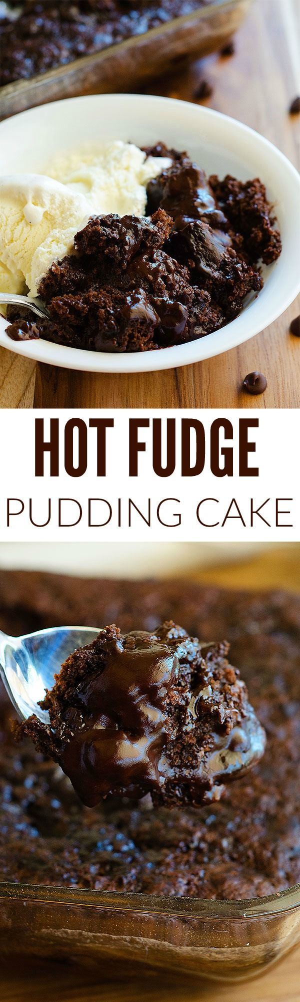 Hot Fudge Pudding Cake _ An incredibly delicious chocolate cake oozing with warm chocolate fudge! Insanely delicious & AMAZING! A