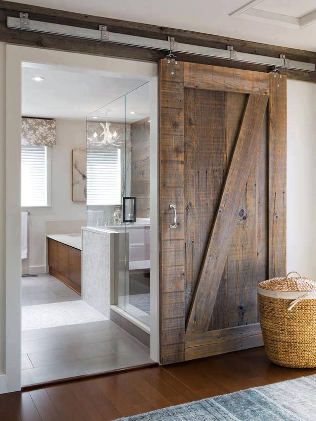 I like this idea because i almost never close the door between our Master Bedroom into the Bath!