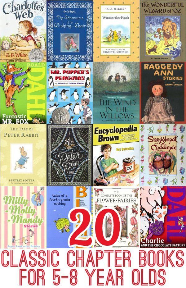 Introduce chapter books to your young children with these twenty classic titles.