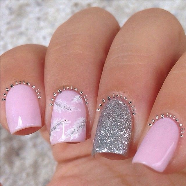 Light feather nail art ===== Check out my Etsy store for some nail art supplies www.etsy.com/…