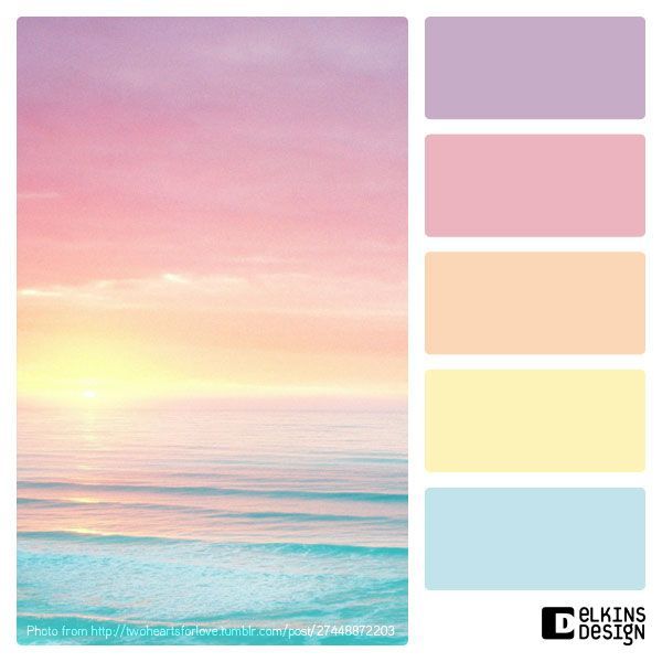 Lovely, fresh spring pastel color palette! #beachdecor