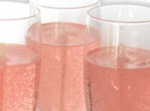 Mock Pink Champagne  Serves: 30 punch cup servings,  Prep Time: 5 Min,  INGREDIENTS:   2 qt    chilled cranberry juice  2 qt