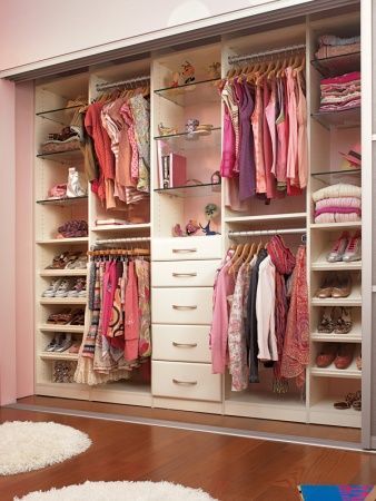 Omg I want this. Easy enough to create. This will be the layout of my closet. With an add section for dresses & winter coats &