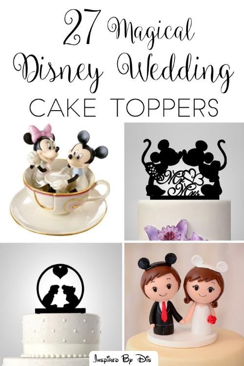 Planning a Disney (or Disney-themed) wedding?  This page is full of inspiration for your cake topper!