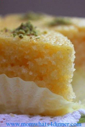 Revani, is an Albanian and Turkish cake. Its dry when baked, the syrup is what makes it moist and tender.
