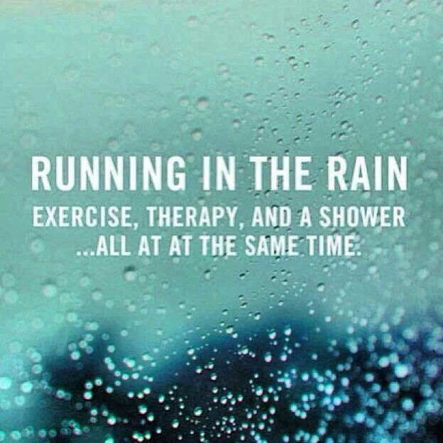 Running in the rain! I seriously cannot wait for the warm rain this spring! Corey and I are gonna own the road. ;)