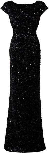 Sequin Cap Sleeve Gown – Lyst