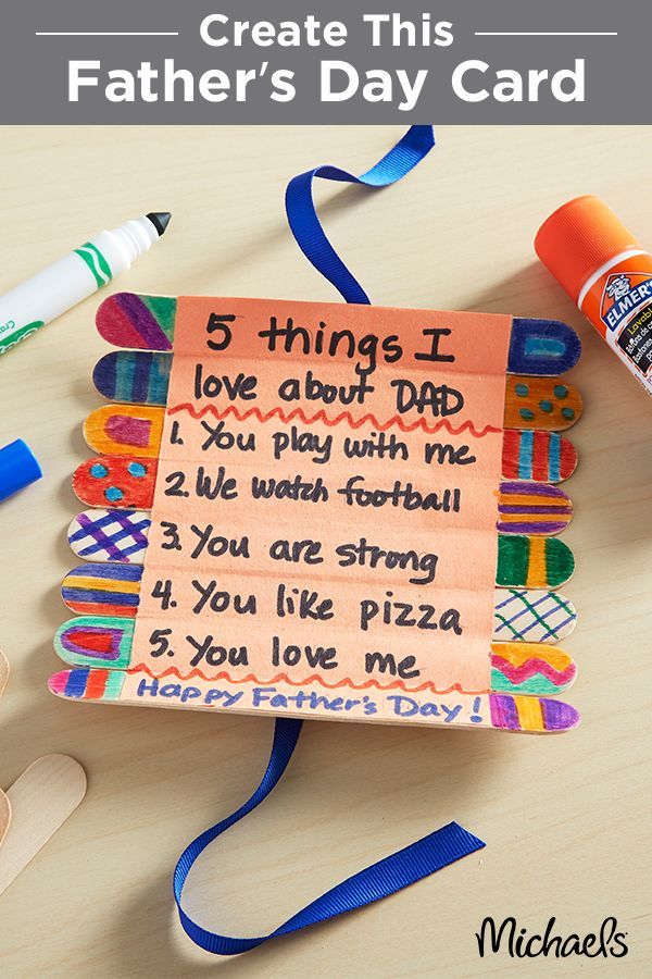Show off what you love about Dad this Father’s Day with a Craft Stick Roll-Up Card. This simple project is perfect for small