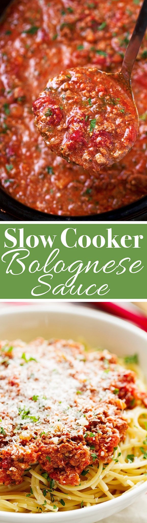 Slow Cooker Bolognese Sauce – Made with simple ingredients but it’s the best meat sauce you’ll ever experience!