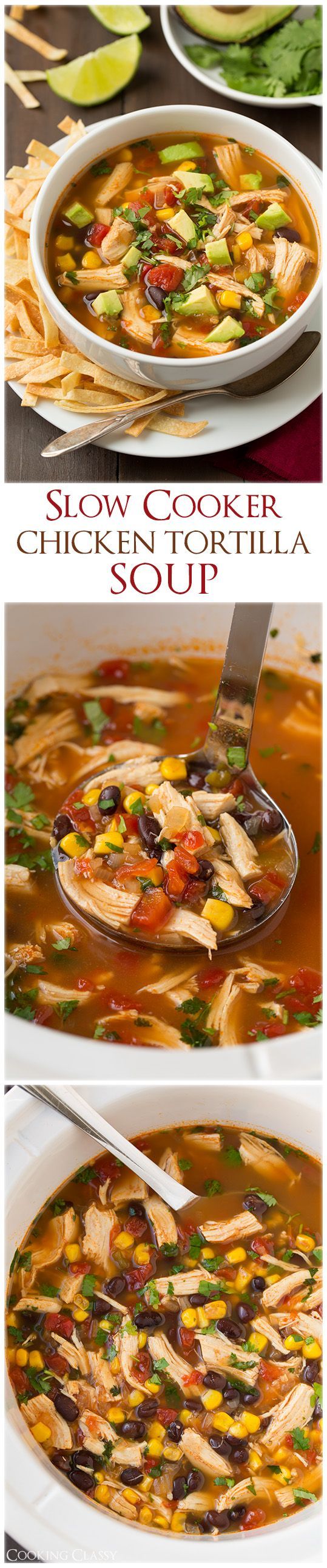 Slow Cooker Chicken Tortilla Soup – my whole family loved this! Adding it to our dinner rotation!