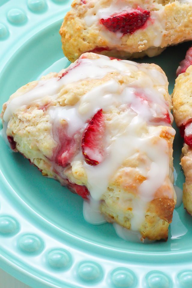 Strawberries and Cream Scones – tender, buttery, and bursting with strawberries in every bite! So much better than a bakery!