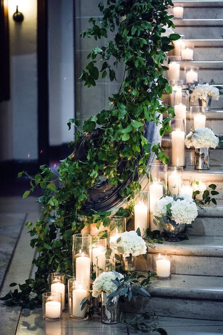 stunning wedding reception entrance; photo: Amanda Miller Photography