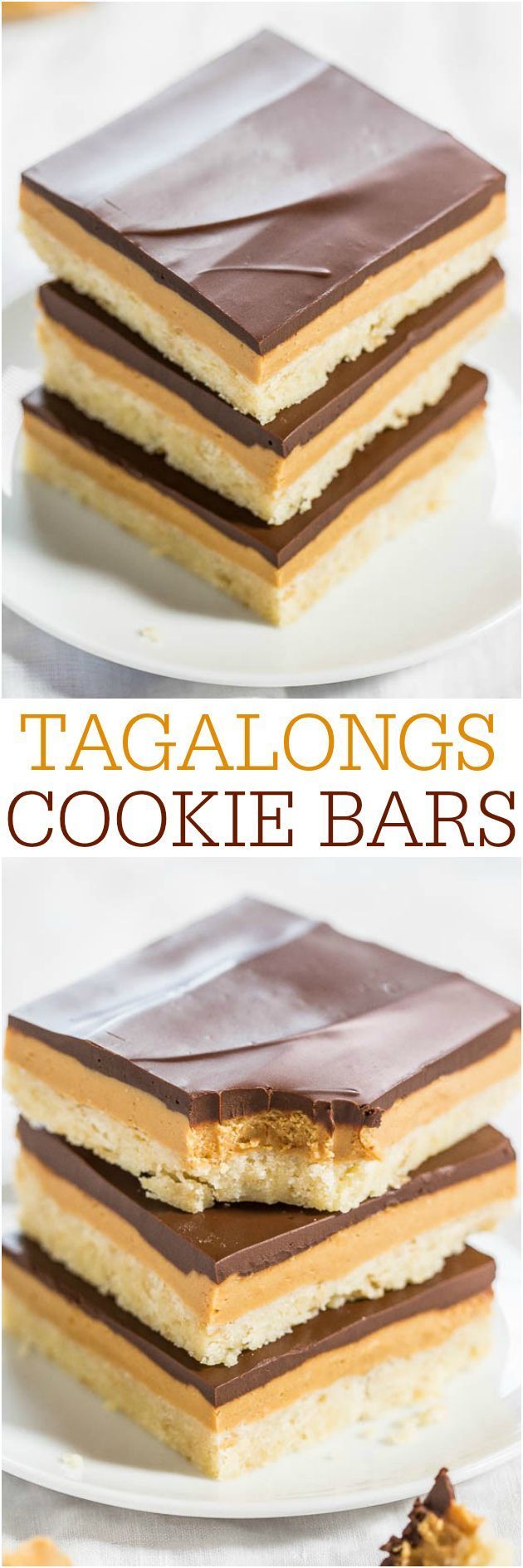Tagalongs Cookie Bars – Say hello to year-round Girl Scout Cookie Season with these delish bars! All the flavors of the classic