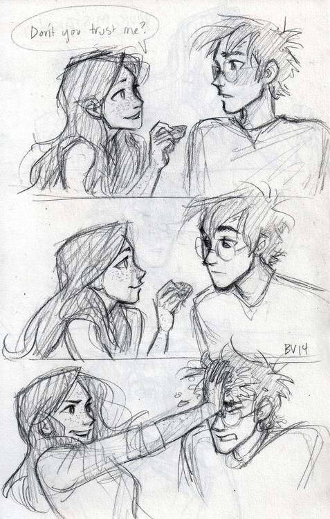 That’s how the book Harry and Ginny would’ve reacted in that scene. The movie version not so much.