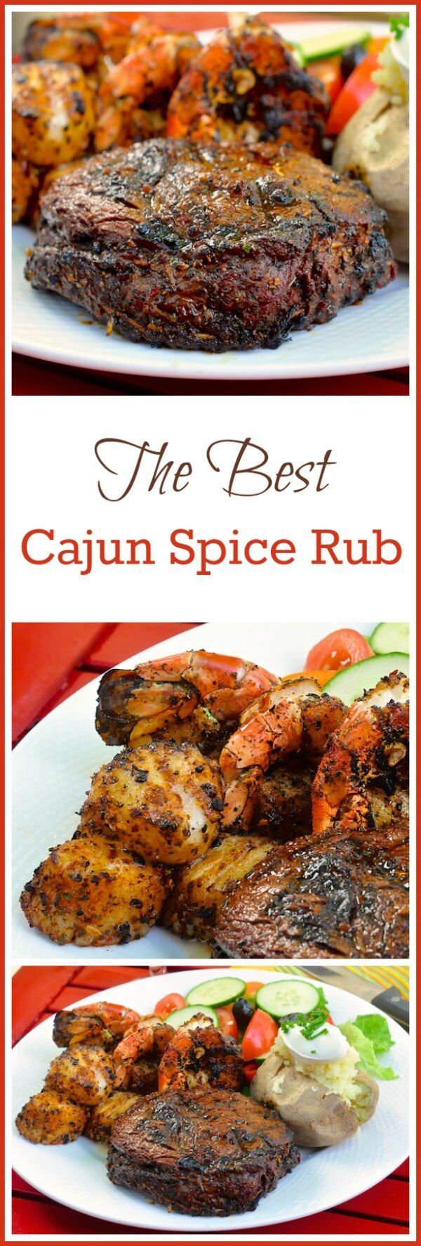 The Best Cajun Spice Rub – this versatile spice rub goes from grilled rib eye steaks to fresh seafood, like scallops & shrimp,