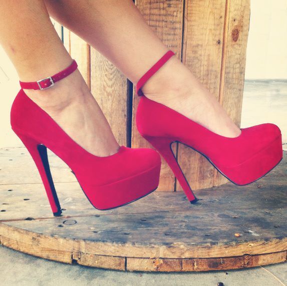 The Queen of Hearts will be wearing these red high heels underneath her dramatic dress. The color red is her signature color, and