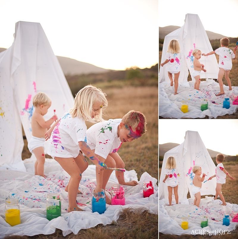 This is a great idea for a mini photo session. Each customer gets 2 new clean white sheet. Sell cheap at walmart